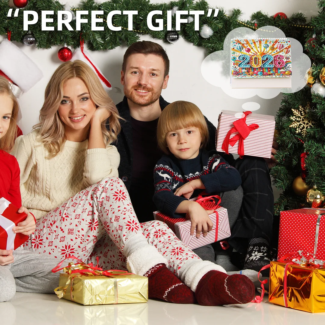 2026 Calendar Diamond Painting Kit Christmas Elf DIY Diamond Art Desk Calendar