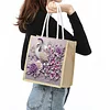 Diamond Painting Einkaufstasche Diamond Tote Handtasche Teilbohrer (Pfau)
