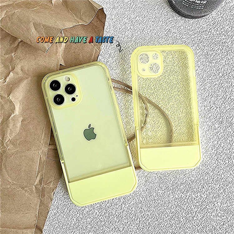 Luxury Holder Stand Bracket Transparent Silicone Phone Case For iPhone  Etrgadget- Smartphone Cases & Covers | Accessories