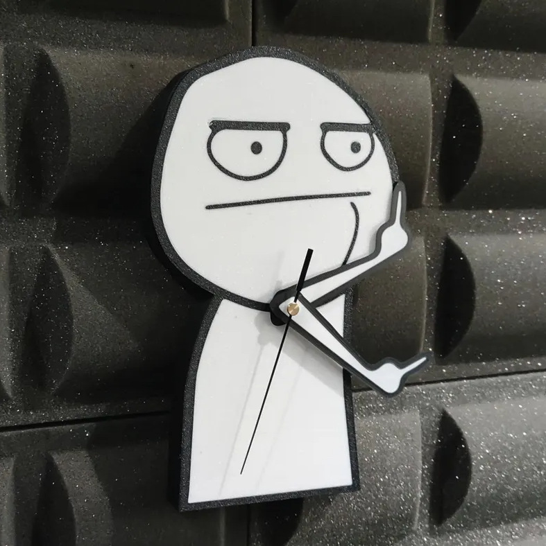 Funny Meme Middle Finger Wall Clock