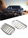 1Pair Front Hood Grill 51137113733 51137113734 for BMW X5 E53 04-06 Racing Grill