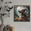 Halloween Witch Crow Pumpkin-Full Round Diamond Painting 40*40CM
