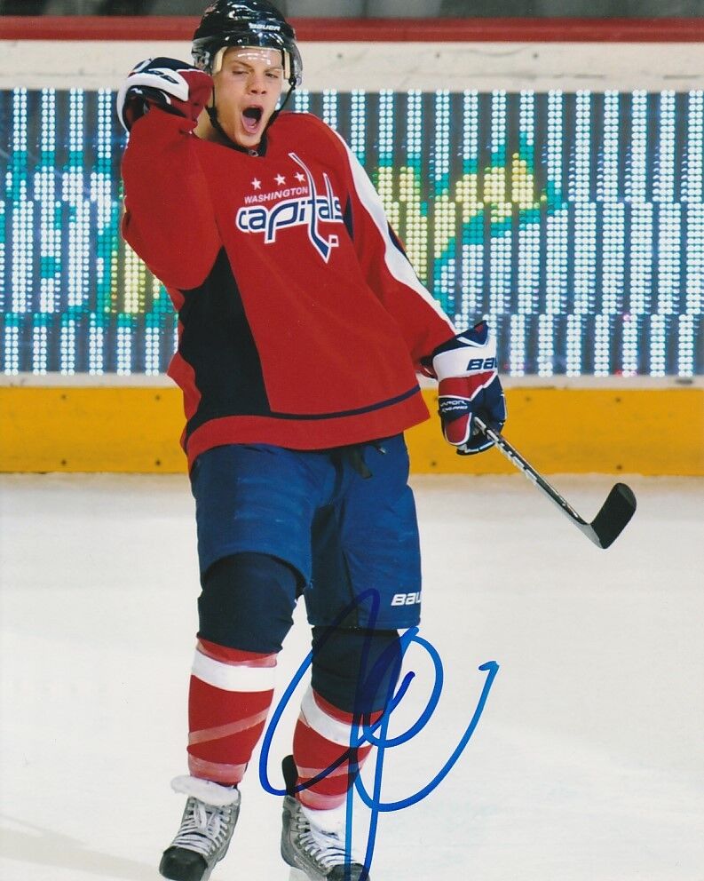 JOHN CARLSON SIGNED WASHINGTON CAPITALS 8x10 Photo Poster painting #1 Autograph