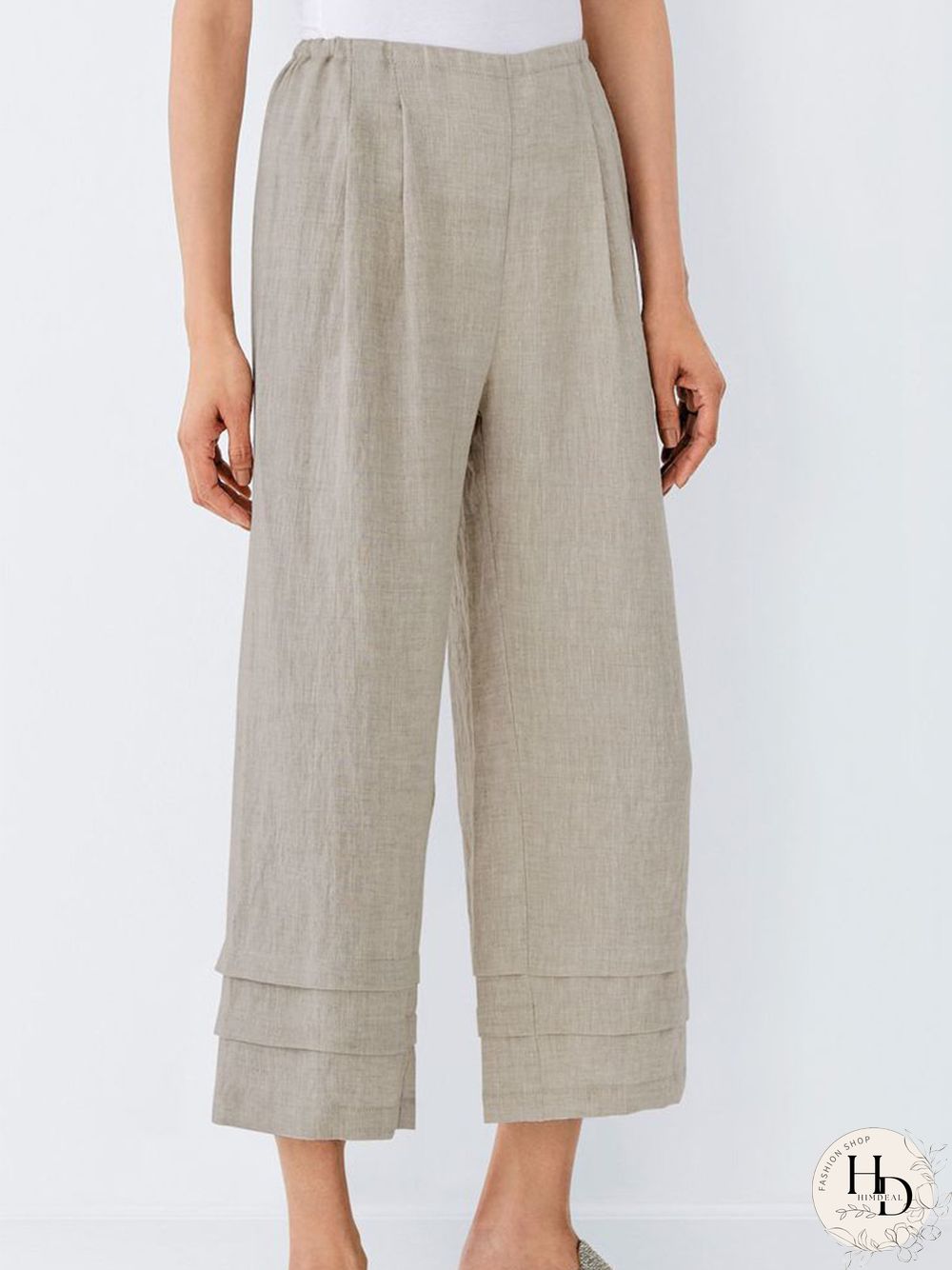 Simple & Basic Cotton-Blend Pants