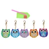 5pcs DIY Bird Full Drill Special Shaped Diamond Painting Keychains Pendant