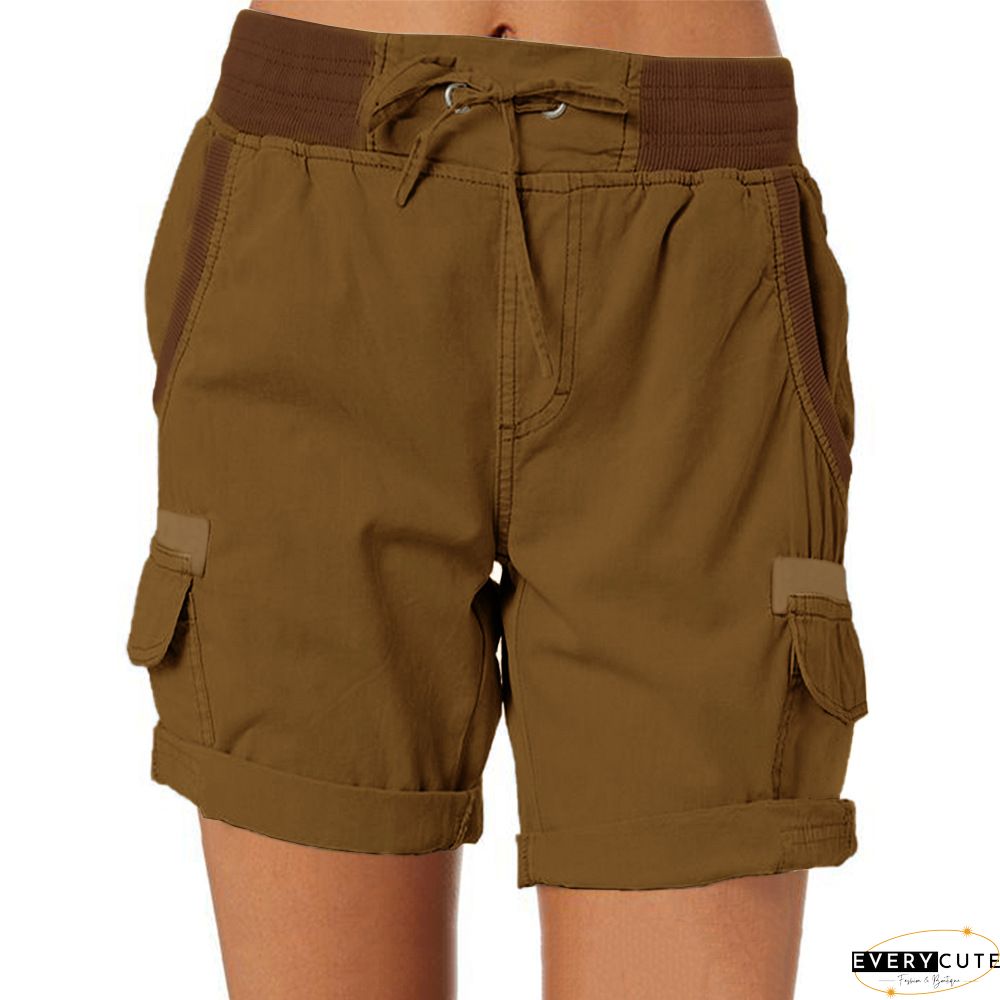 Flap Pocket Taped Low Waist Bermuda Shorts