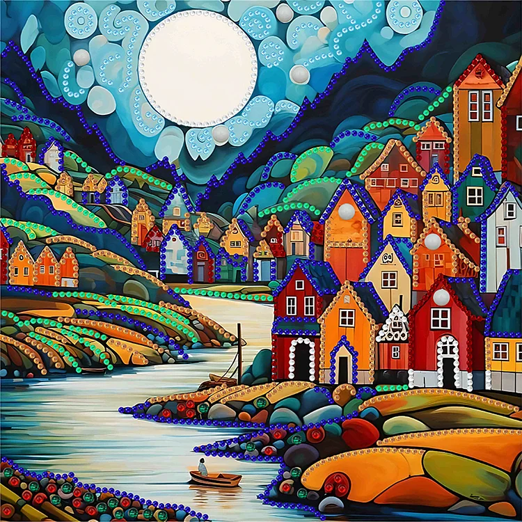 Color House 30*30CM (Canvas) Special Drill Diamond Painting gbfke