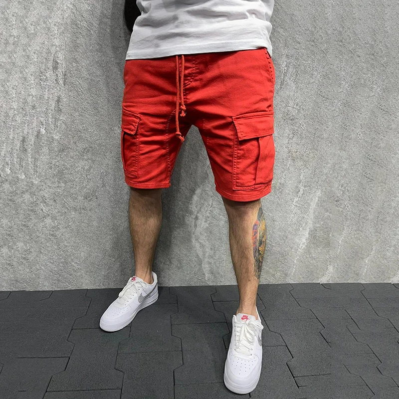 Men's Multi-pocket Overalls Shorts