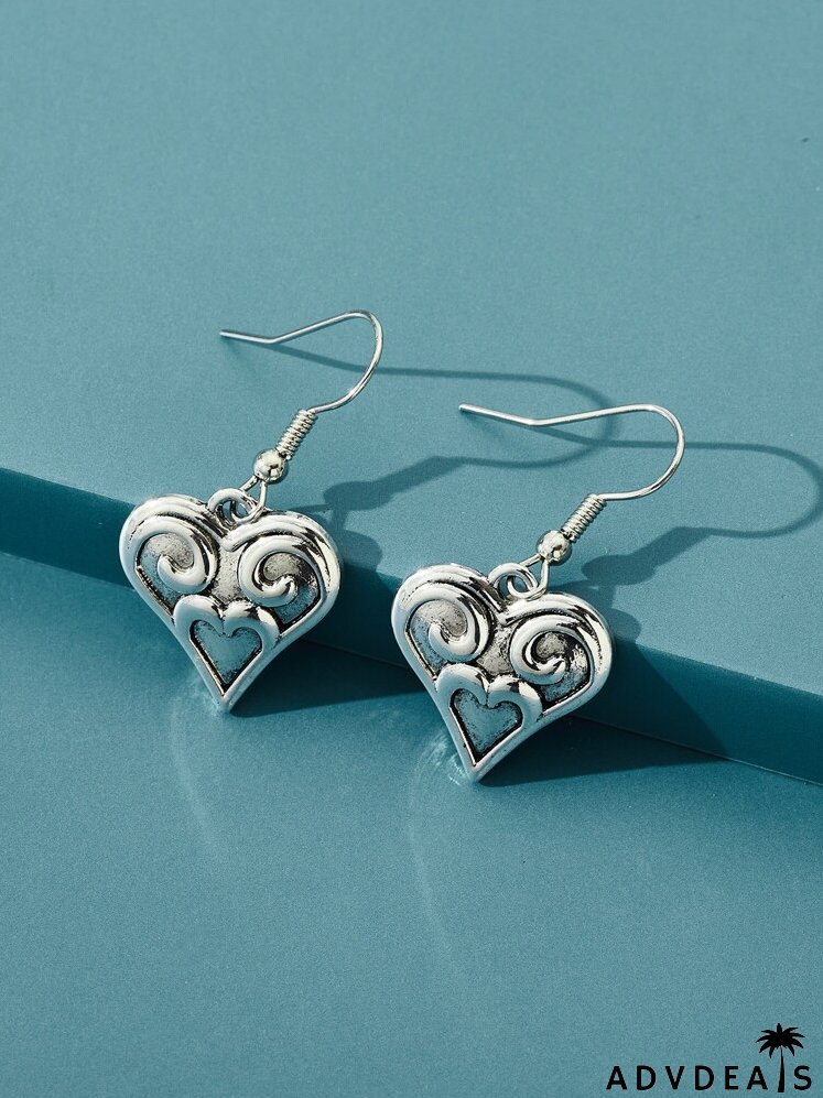 Heart Drop Earrings