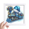 5D DIY Partial Special Shaped Drill Diamond Painting Train Home Art 19.2x19.2cm