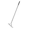Thatch Rakes for Lawns 15.4 Inch Wide Lawn Rake for Leaves and Grass with Long Handle & 11 Curved Tines for Garden Yard Soil Loosening Grass Cleaning