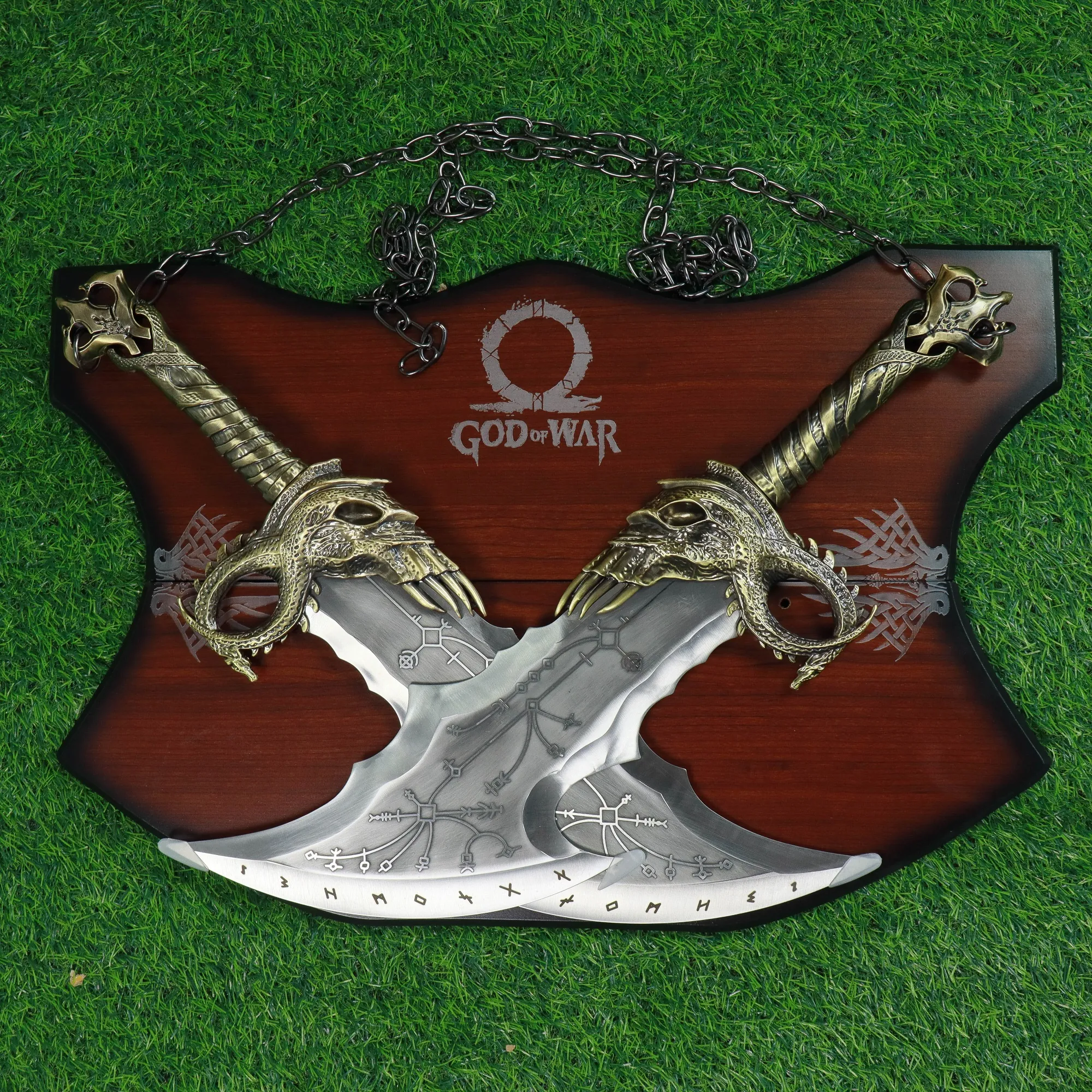 Metal God of War Merchandise Kratos Blades of Chaos cosplay prop replica product photo 