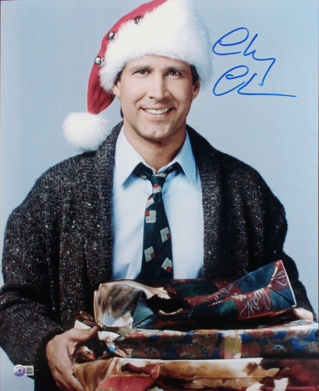 Chevy Chase Christmas Vacation Authentic Signed 16x20 Presents Photo Poster painting BAS Witness