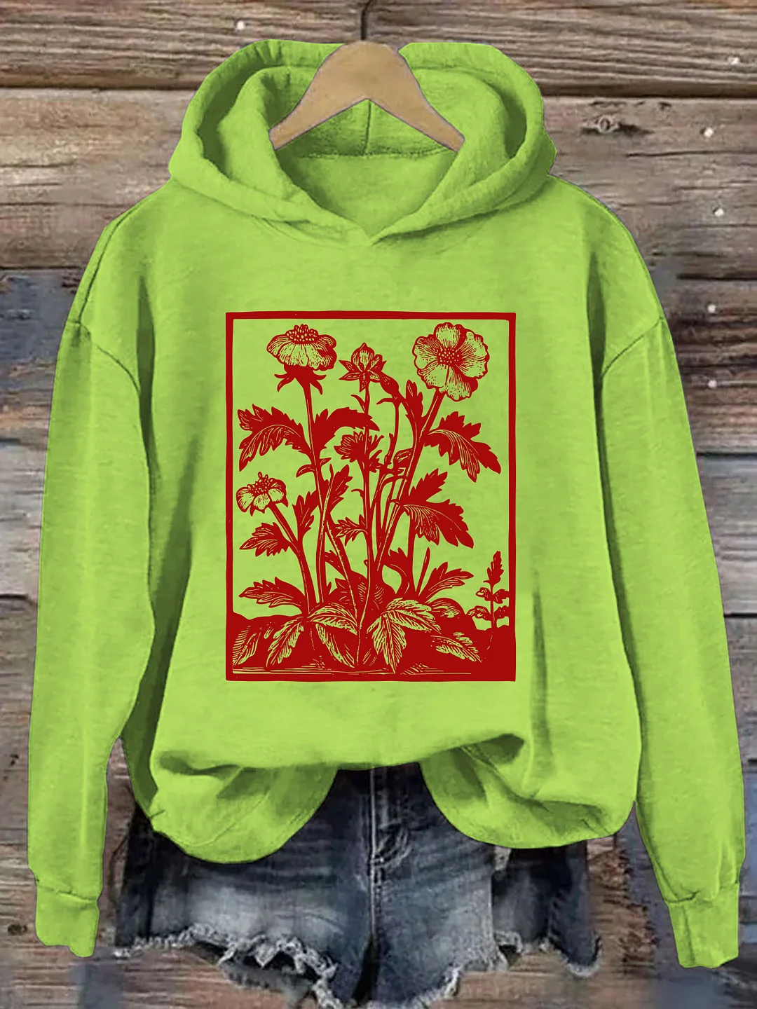 Vintage Wildflowers Graphic Hoodie