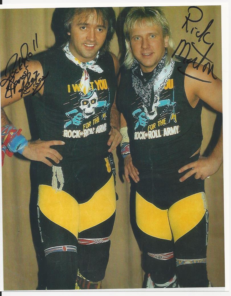 Rick Morton & Robert Gibson - Wrestling Tag Team signed Photo Poster painting