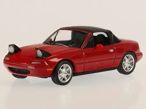 Dronehint Mazda MX5 NA MX-5 Miata red Softtop diecast model car 361lhd Mini-GT 1:64 Toy