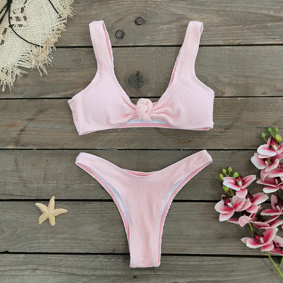 Brownm Solid-Color Bikini Skirt Three-Piece Set Sexy Split Swimsuit Women 2025 New Export
