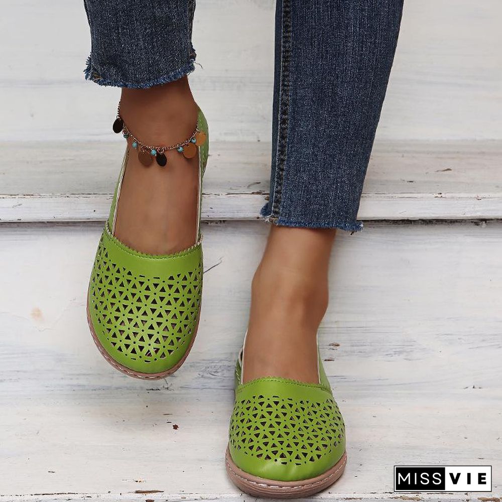 Hollow Pure Color Women Sandals