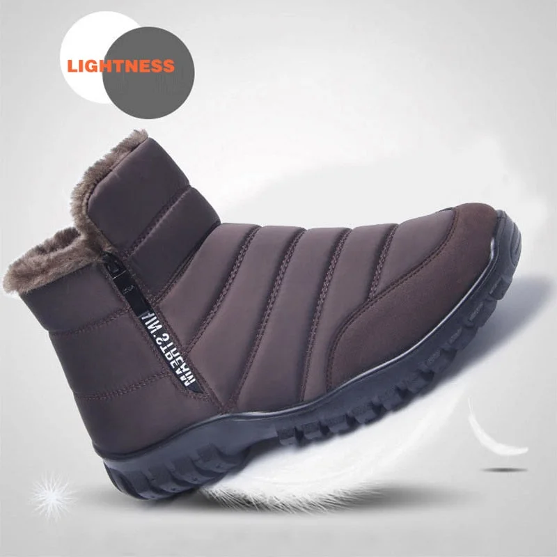 New Men Boots Winter Work Shoes For Men Warm Men Winter Boots Chunky Shoes Man Sneakers Waterproof Man Cotton Shoes Large Size