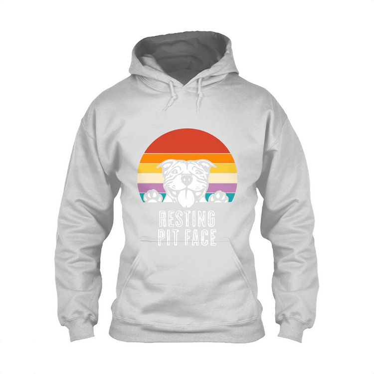 Resting Pit Face, Pitbull Classic Hoodie