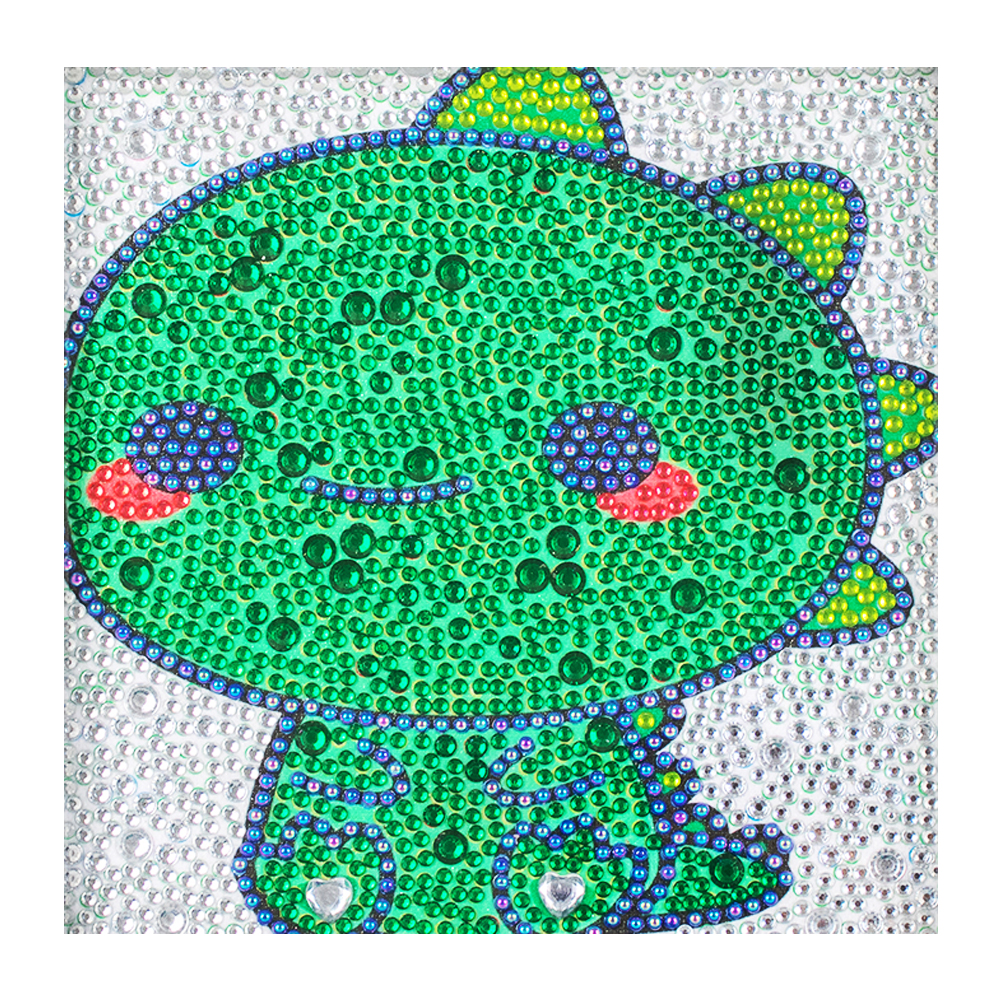 

Cartoon Dinosaur - Crystal Round Drill Diamond Painting - 18*18CM, 501 Original