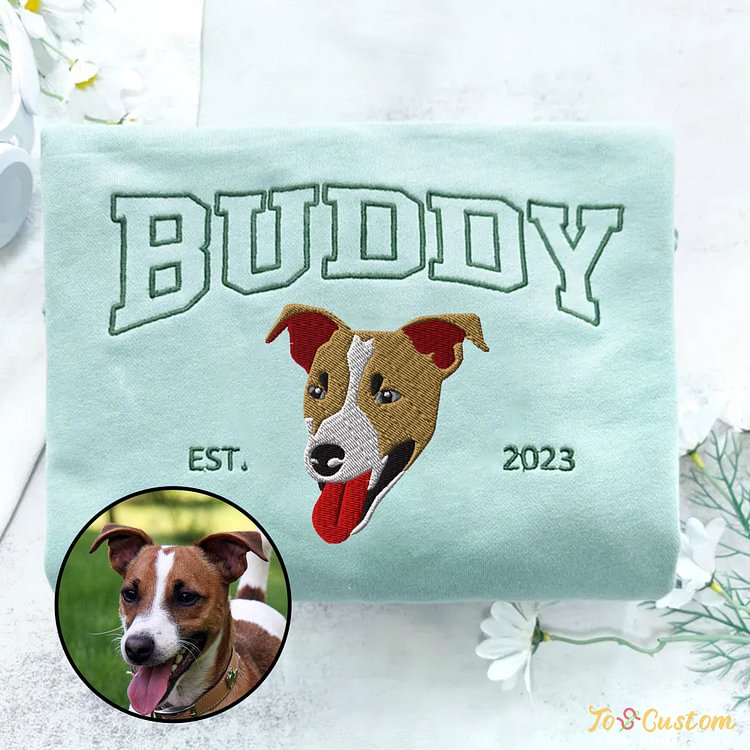 TOSCUSTOM™ Custom Jack Russell Terrier Sweatshirt with Your Pet's Portrait and name