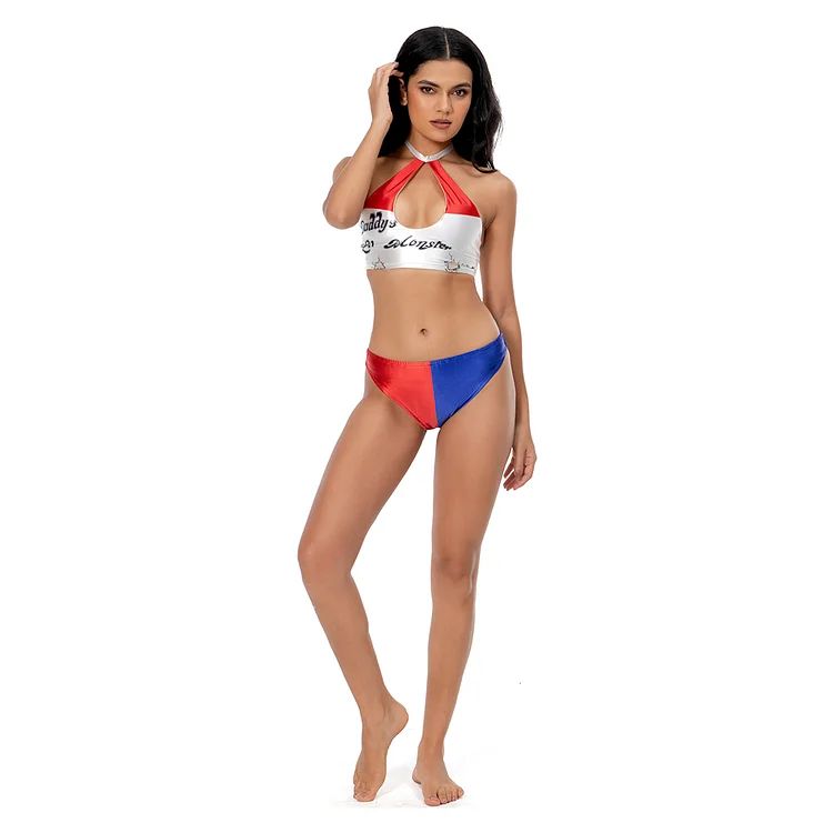 Harley Quinn / Harleen Quinzel Cosplay Costume Sexy Swimsuit Outfits Halloween Carnival Suit