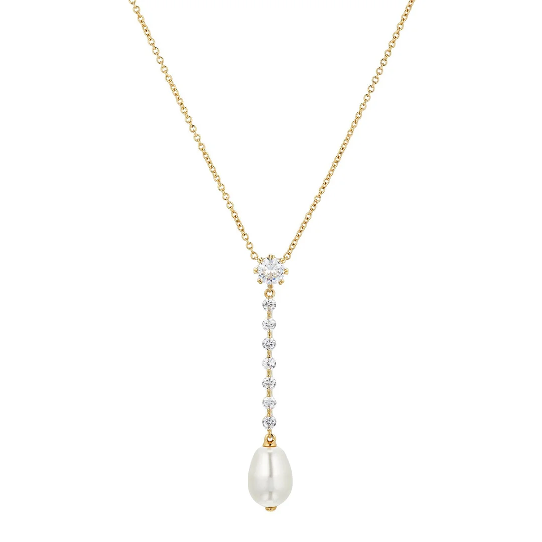 Women's Zircon Oval Round Pendant Necklace