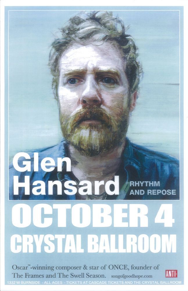 GLEN HANSARD 2012 Gig POSTER Portland Oregon Concert