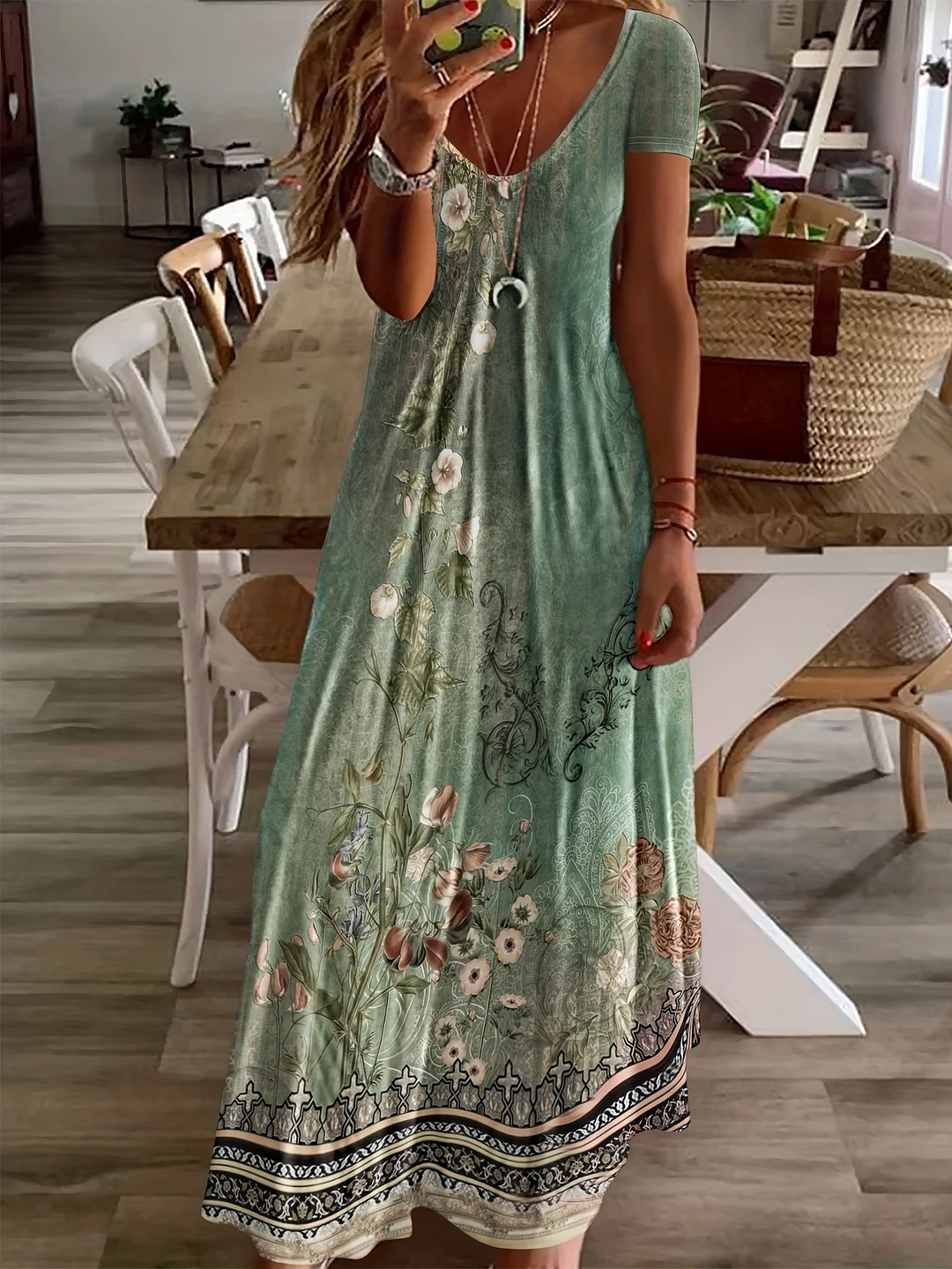 Women's Printed Long Dress | IFYHOME