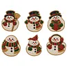 6PCS Cute Snowman DIY Pearl Diamond Painting Christmas Fridge Magnets, Sparkling Rhinestone Refrigerator Magnet Craft Kit for Home Decor & Gifts