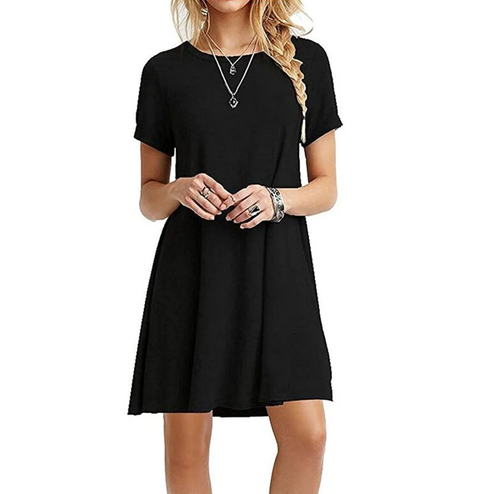 ONCE Casual Solid Womans Mini Dress Loose Simple Long Sleeve Autumn Leisure Short A-line Spring Short New 2020 Ladies Dress