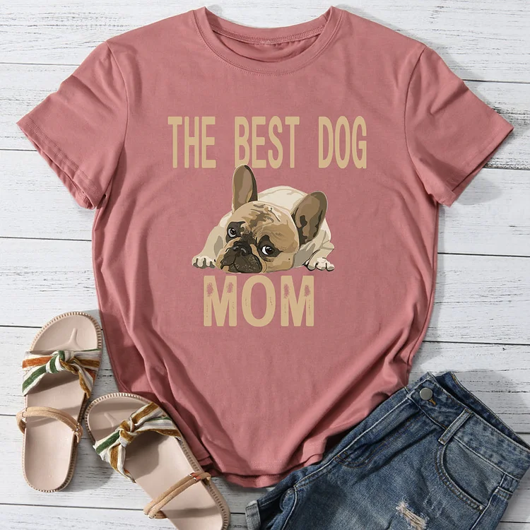 Rescue dog mom T-shirt Tee -013409