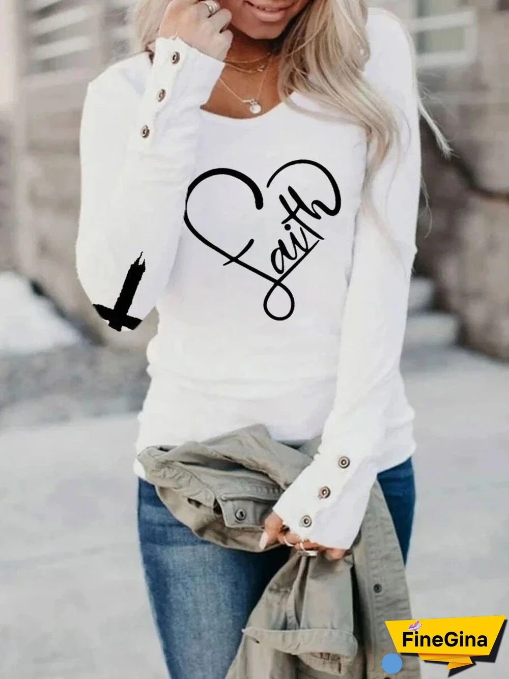 Women's Faith print Tee Shirt
