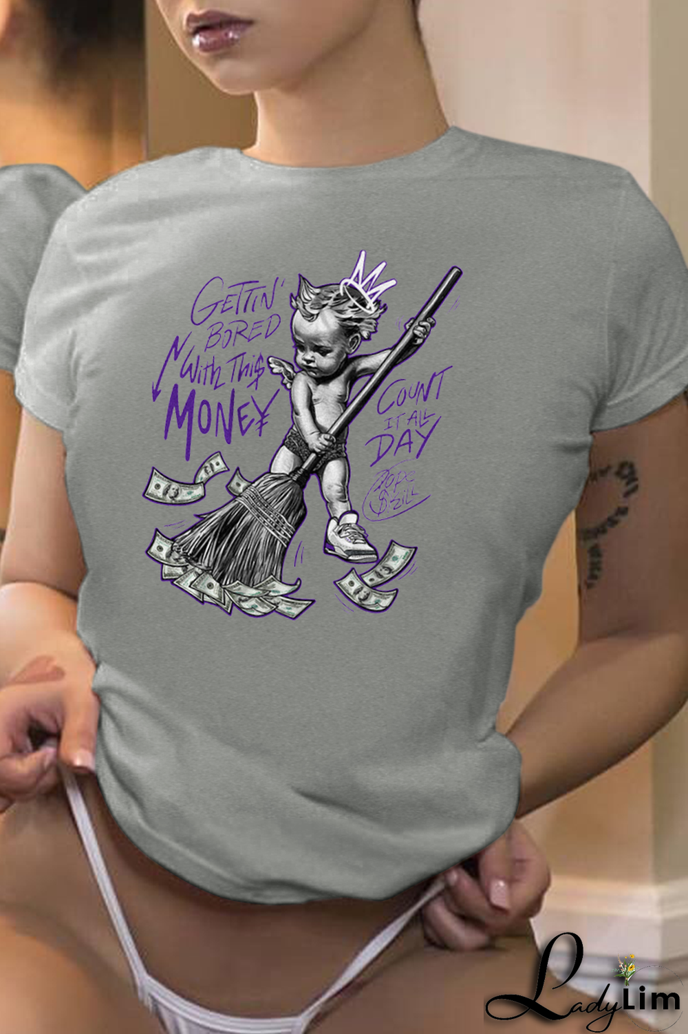 Orange Casual Vintage Print Patchwork O Neck T-Shirts