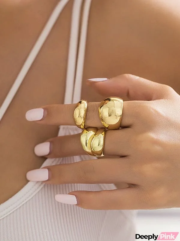 Adjustable Geometric Rings Accessories