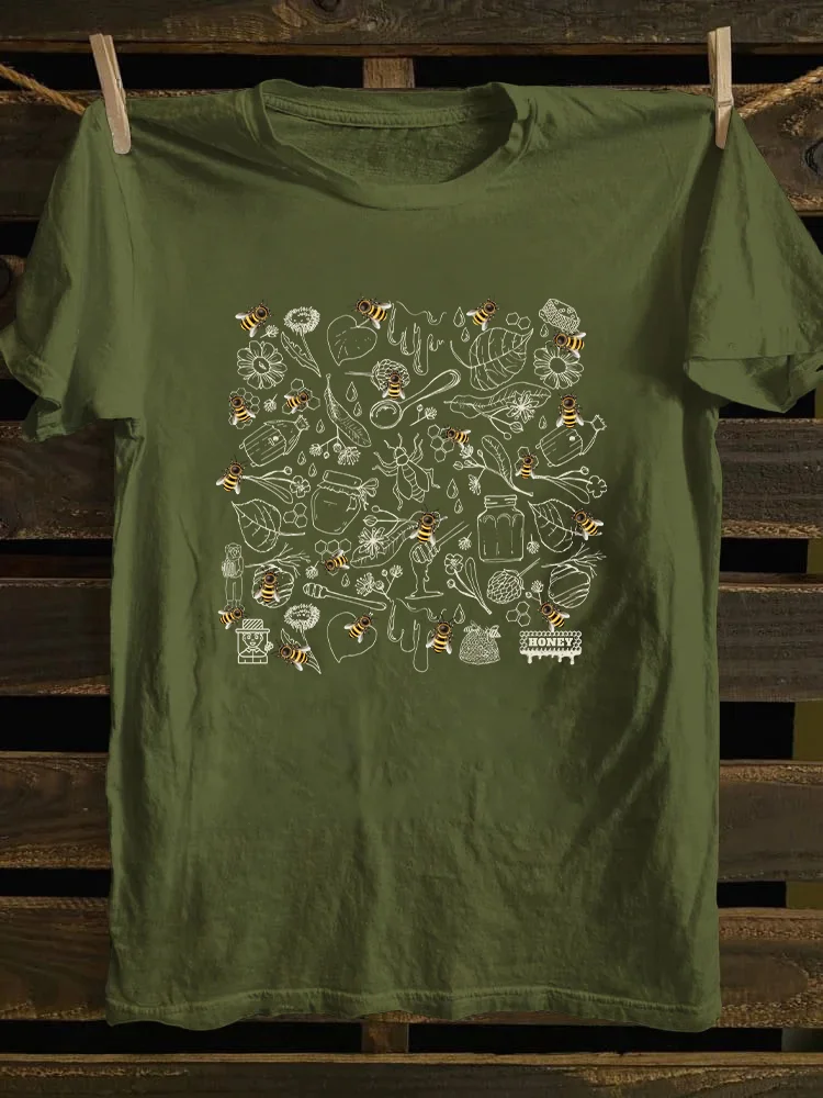Vintage Bee Botanical T-shirt