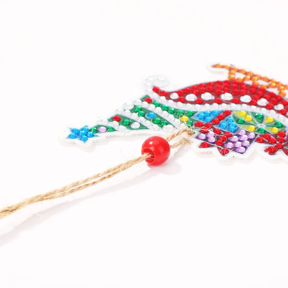 5pcs DIY Diamond Painting Xmas Trees Pendant(Double Sided)