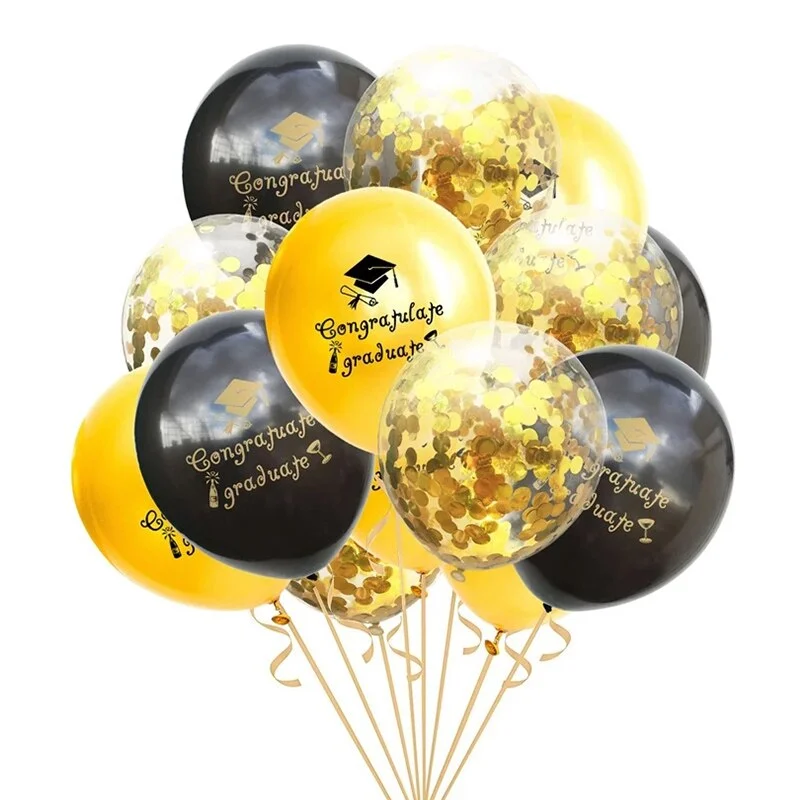 1Set Graduation Balloons Disposable Tableware 2022 Graduation Party Decorations Congrats Grad Paper Garland Banner Class of 2022