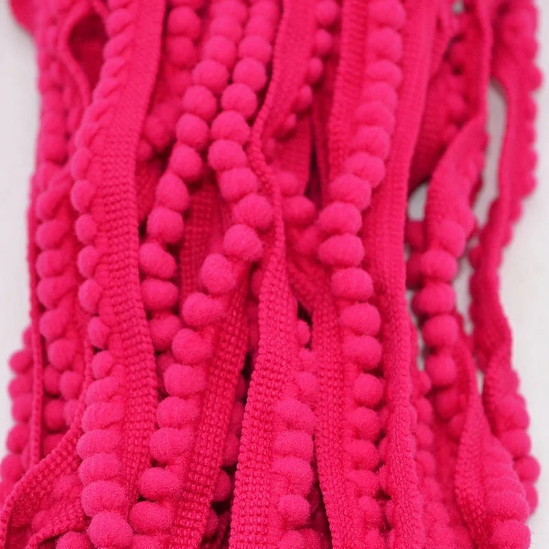 5 Yards Pom Pom Trim Ball 11 mm MINI Pearl Pompom Fringe Ribbon Sewing Lace Kintted Fabric Handmade Craft Accessories