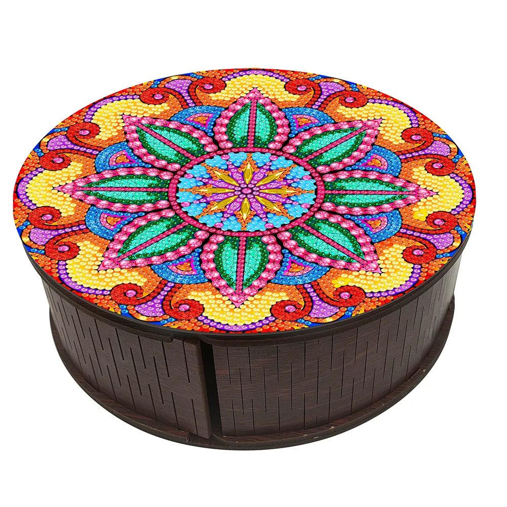 DIY Mandala Wooden Diamond Painting DIY Jewellery Box Diamond Art Bracelet Organizer