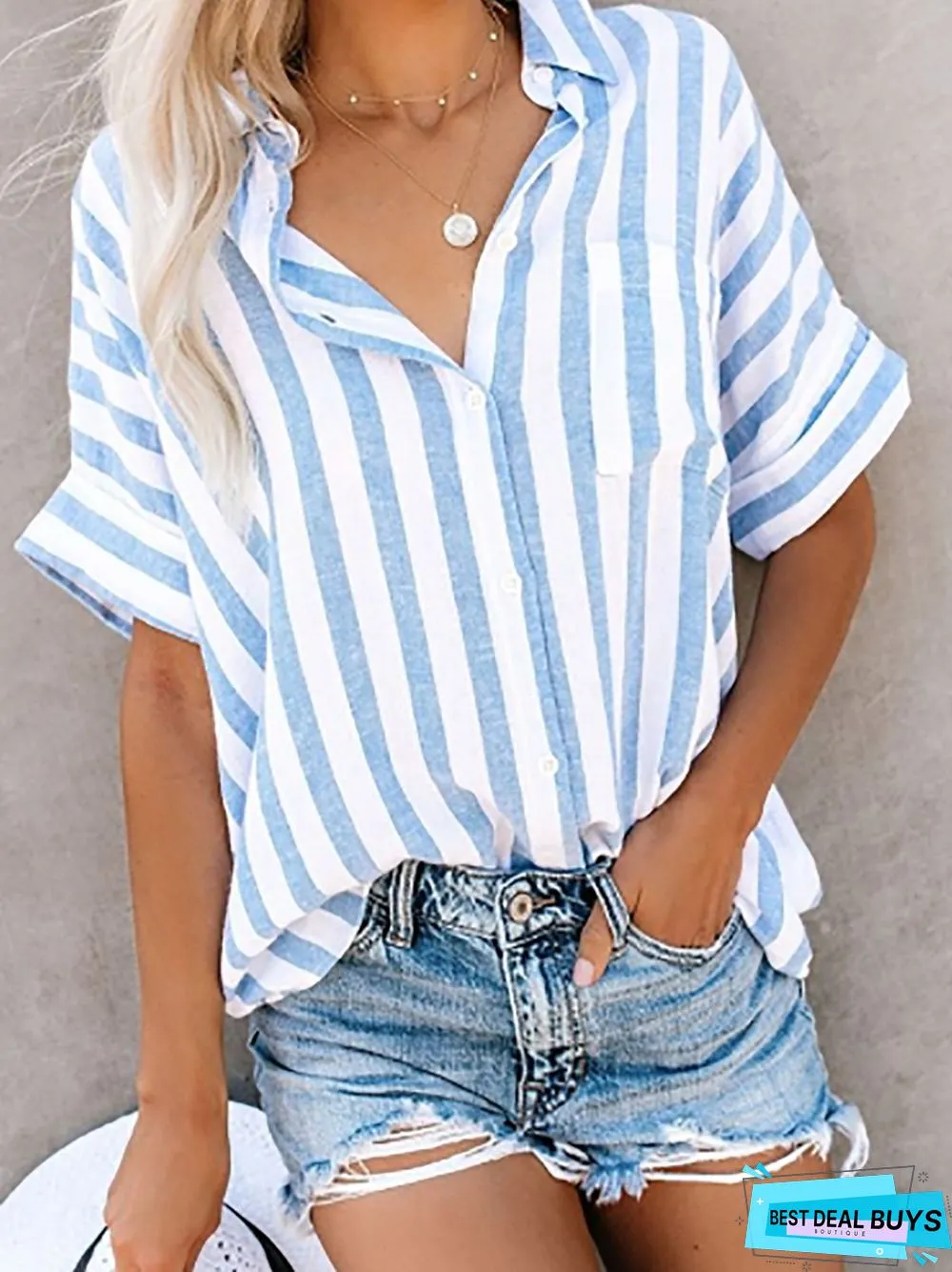 Buttoned Down Work Daily Striped shirt