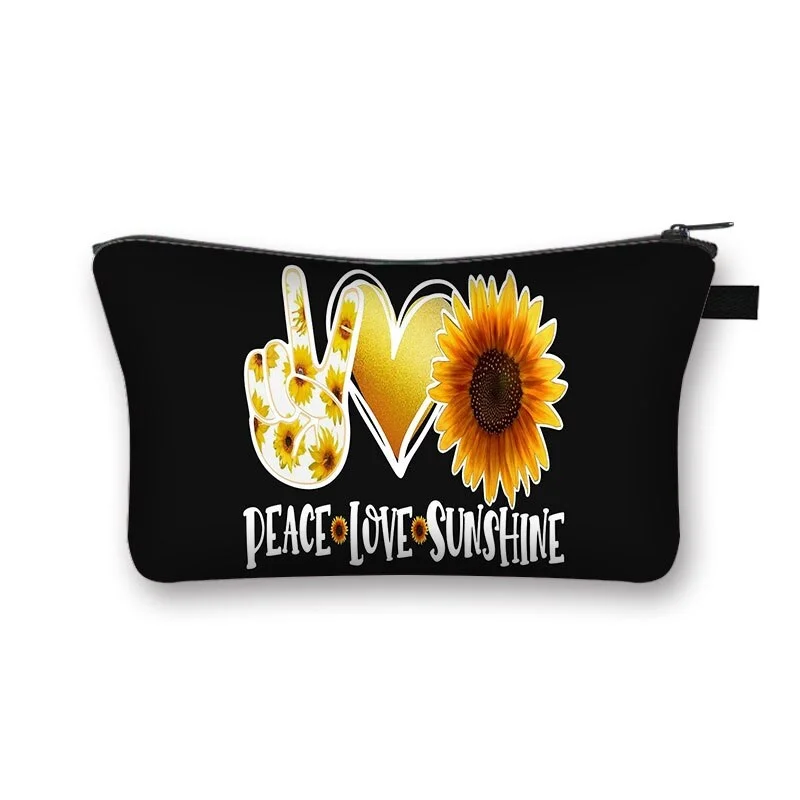 Polyester Cosmetic Bag - Sunflower