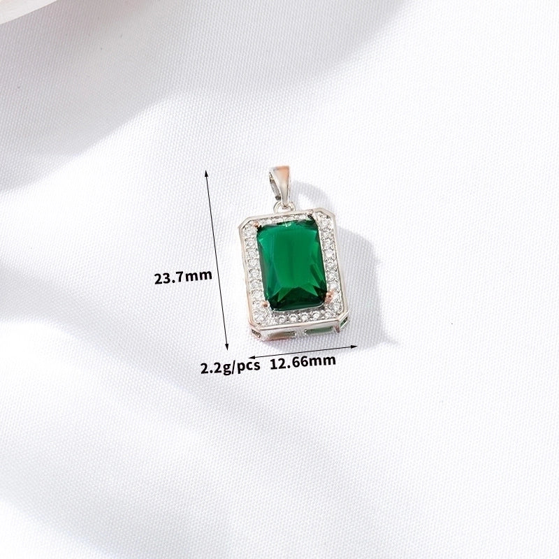 Lady Square Copper Plating Charms