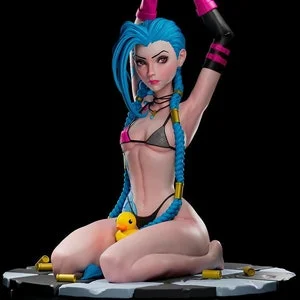 Pornhint Jinx NSFW League of Legends Arcane Pinup Maximum Detailed 12K Resin NSFW