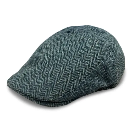 Hatsfashion-The Original 5-Panel   Cap - Dark Olive Green Herringbone