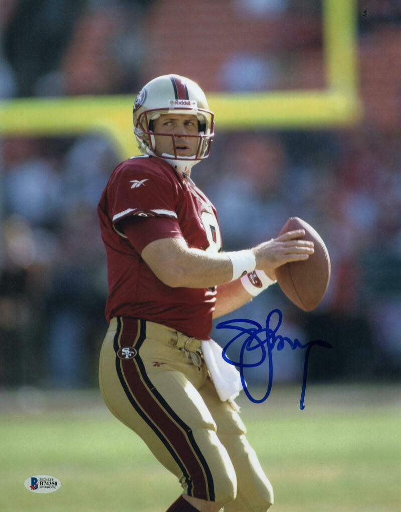 STEVE YOUNG SIGNED AUTOGRAPH 11x14 Photo Poster painting - SAN FRANCISCO 49ERS STAR, SB MVP, HOF