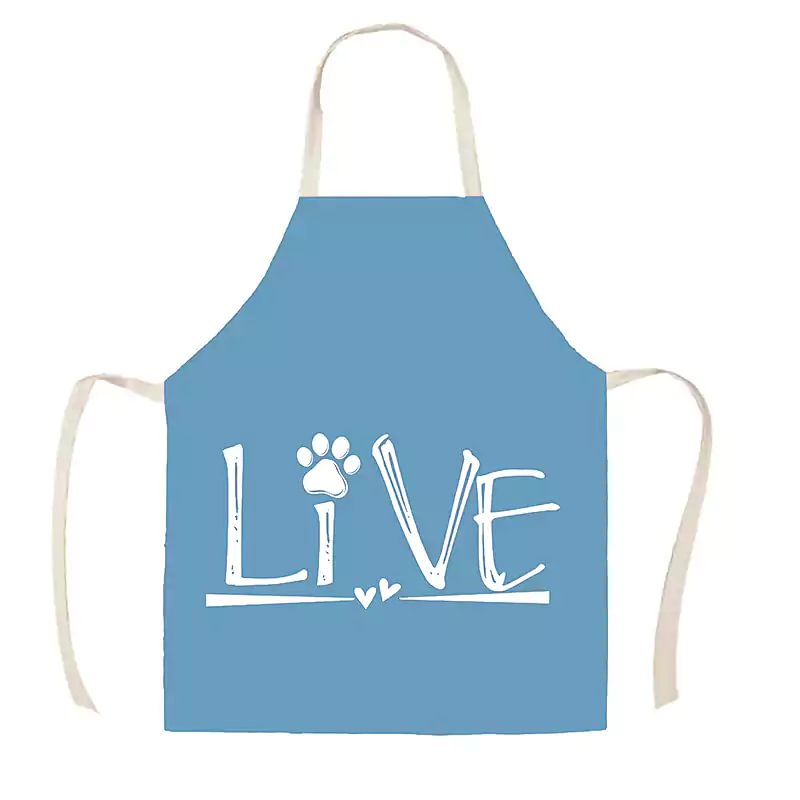 Letclo™Linen Kitchen Apron - Live(Dog) letclo 