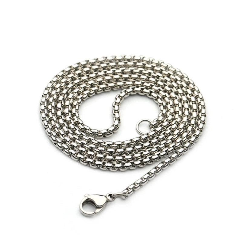 Gothic Punk Solid Color 304 Stainless Steel Chain Men’s Necklace