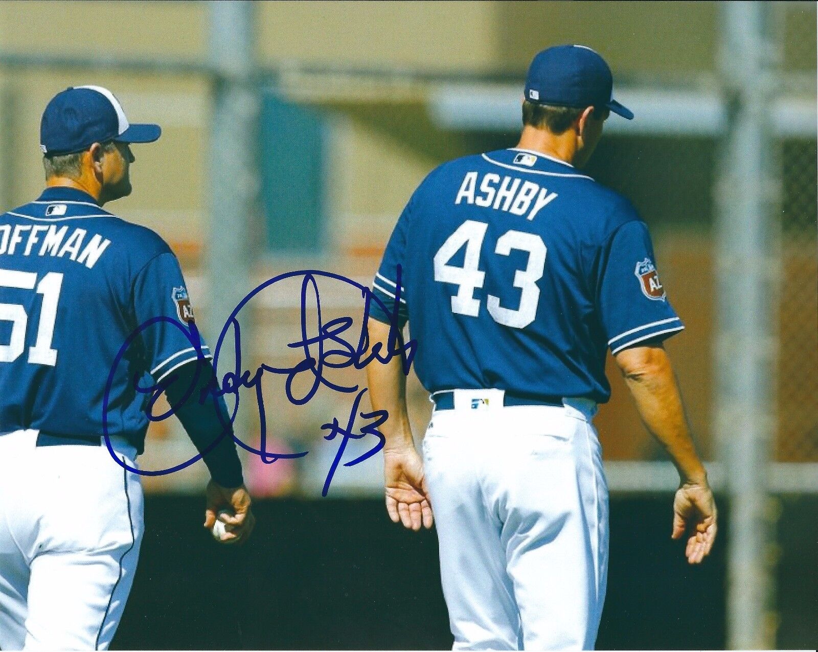 Signed 8x10 ANDY ASHBY San Diego Padres Autographed Photo Poster painting - COA